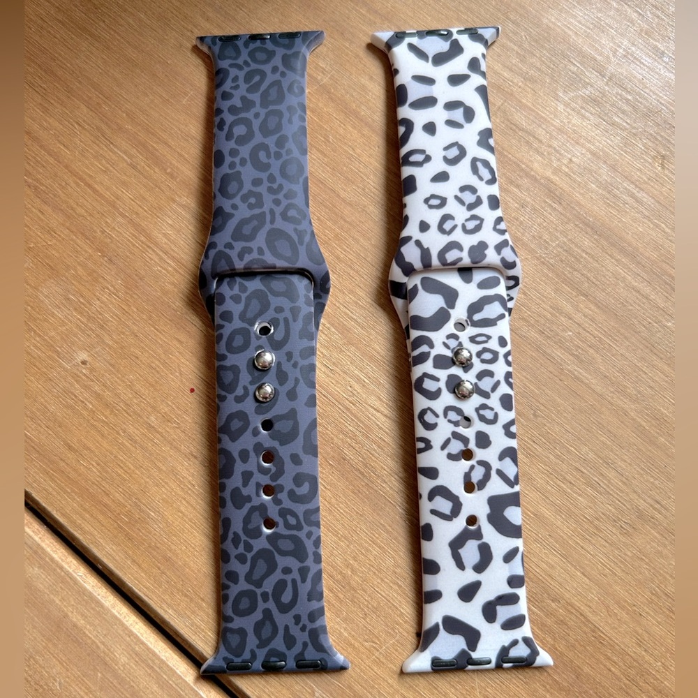 🖤2pk Leopard 🐆 Print Fancy Bands for Apple Watch ⌚️